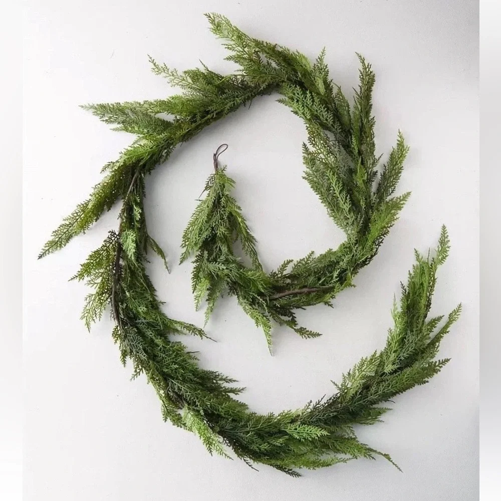 Anthropologie 6ft Faux Cedar Garland Terrain